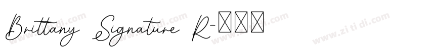 Brittany Signature R字体转换